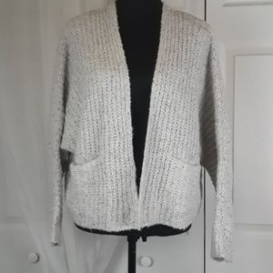 London Kaye sz L multicolored open front cardigan